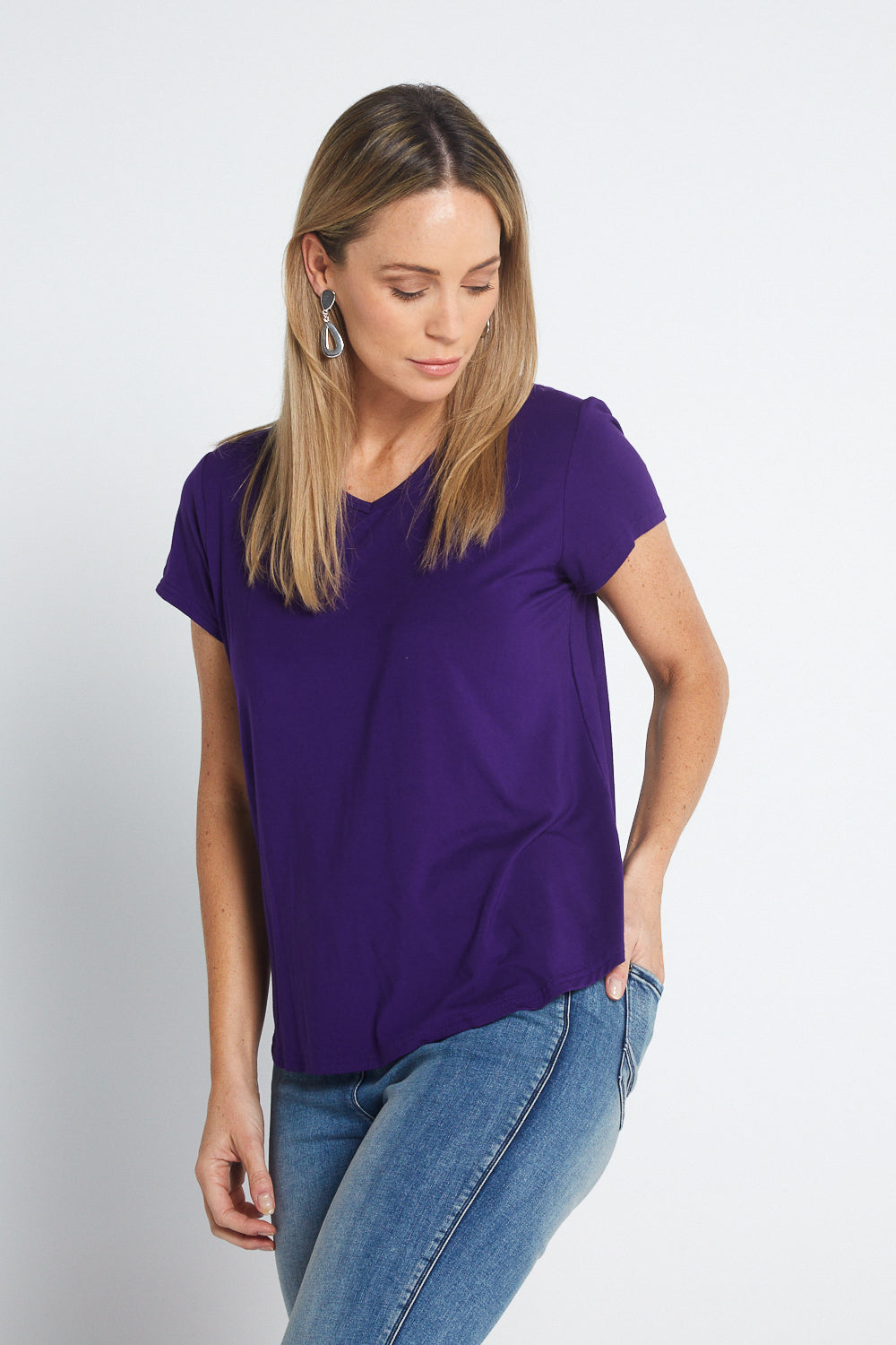 Bamboo Tee - Eggplant