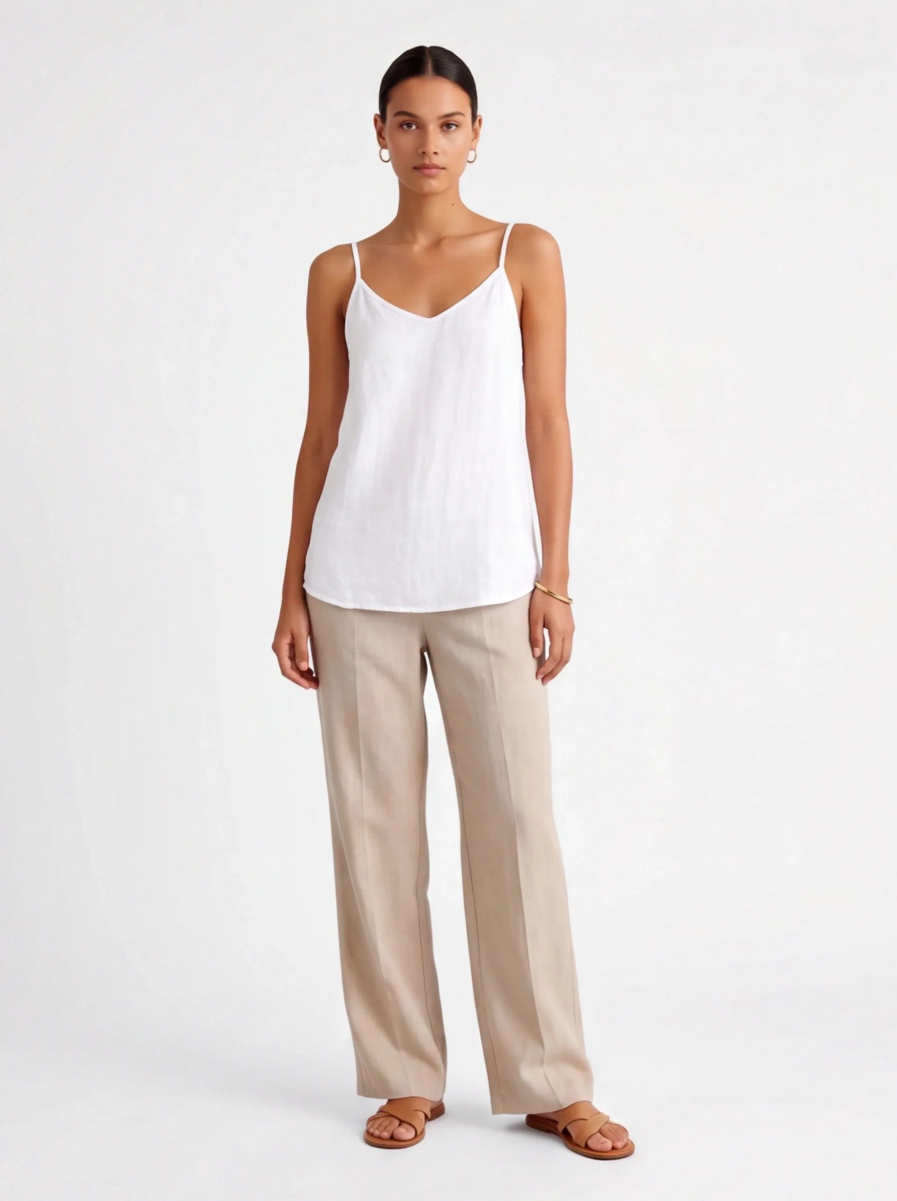 Chic Lightweight Linen Tank Top | Breathable Fabric & Versatile Design