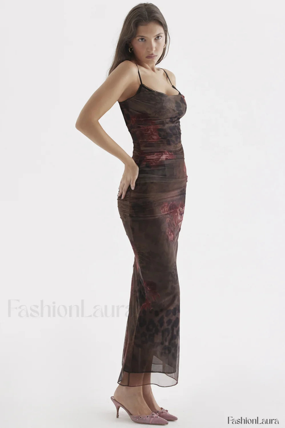 Nalini Printed Stylish Midi Dress