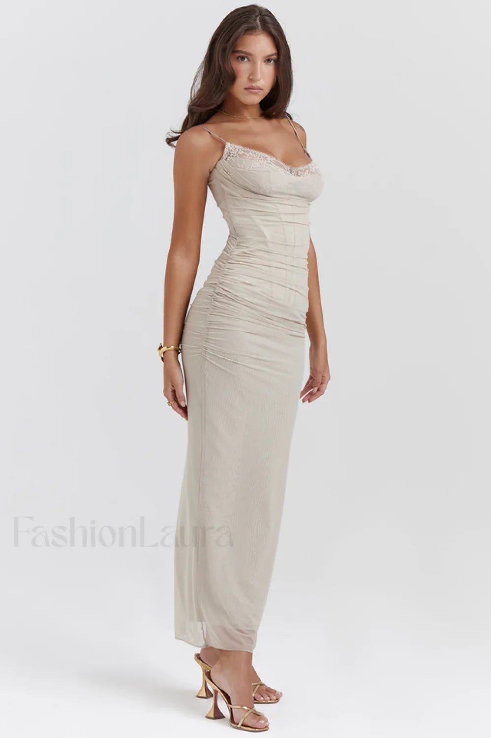 Nalini Sand Stylish Maxi Dress