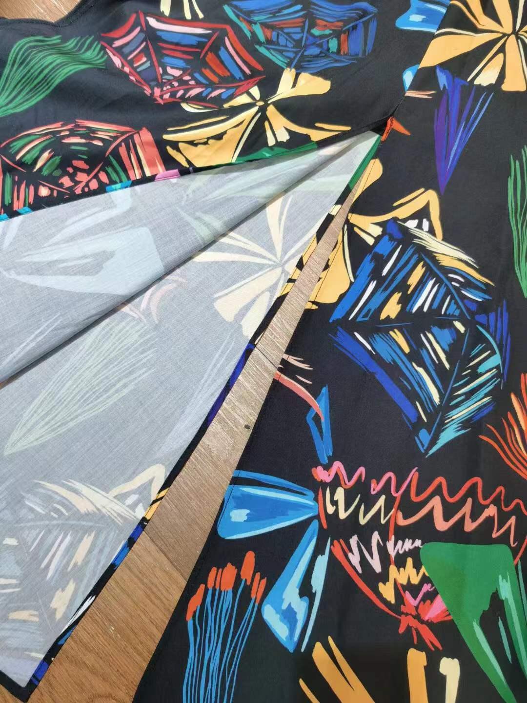 Nancy Printed Slit Hem Dress