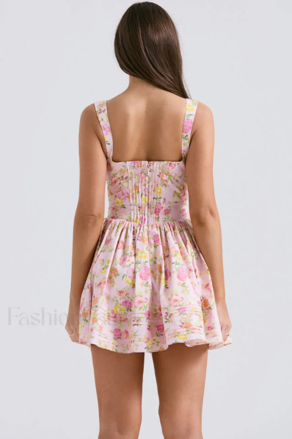 Natassia White Stylish Cotton Mini Dress