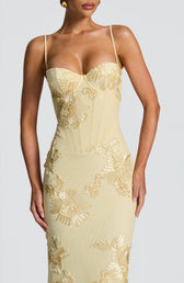 Floral Sweetheart Corset Mermaid Maxi Dress 8