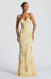 Floral Sweetheart Corset Mermaid Maxi Dress 7
