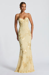 Floral Sweetheart Corset Mermaid Maxi Dress 3