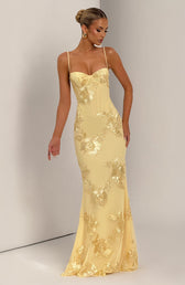 Floral Sweetheart Corset Mermaid Maxi Dress 9