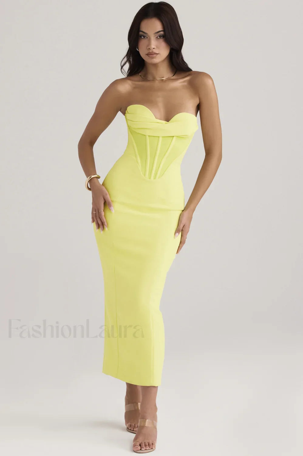 Neon Straptop Stylish Tunic Midi Dress