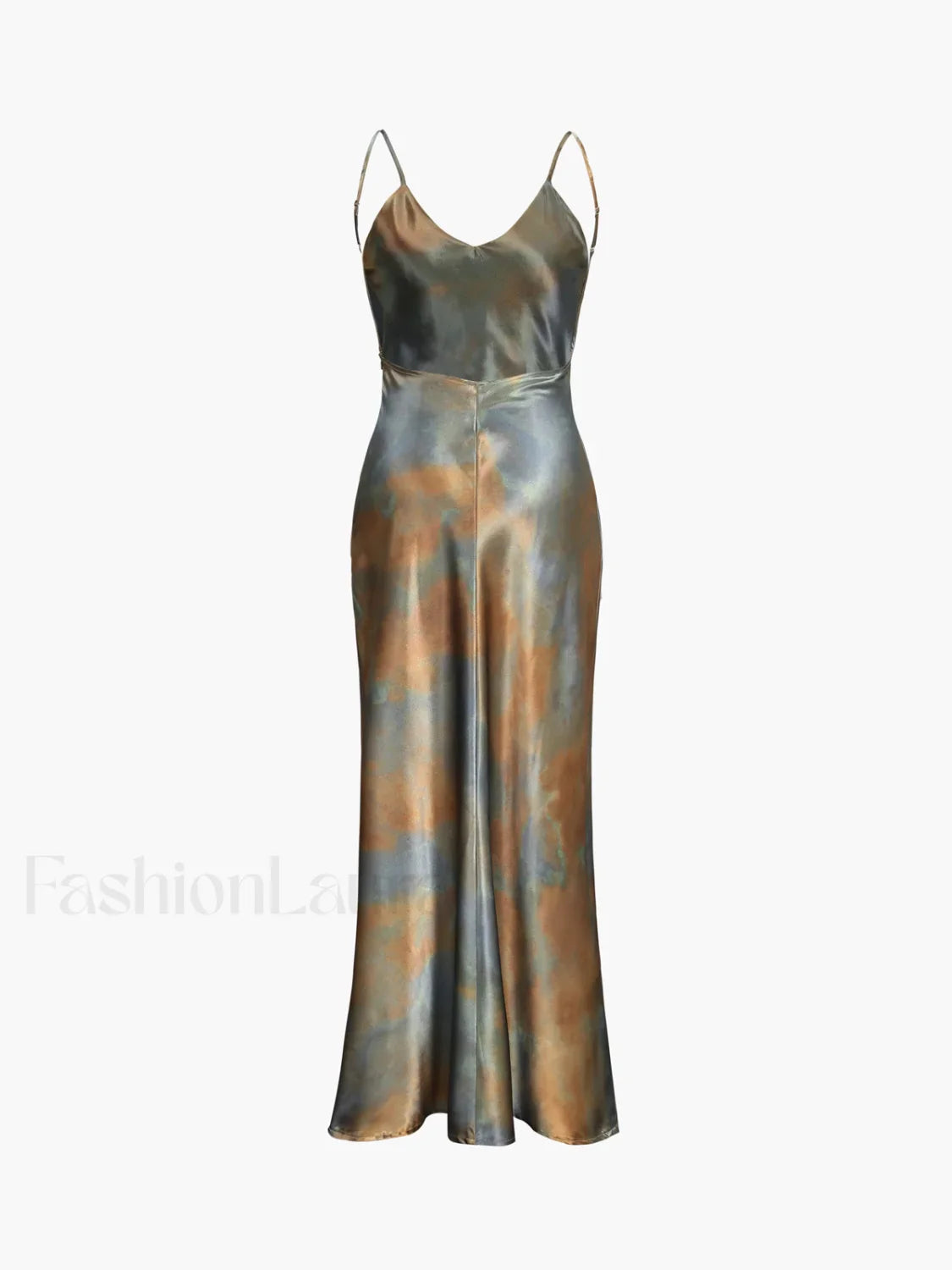 Neptune Satin Open Back Long Dress