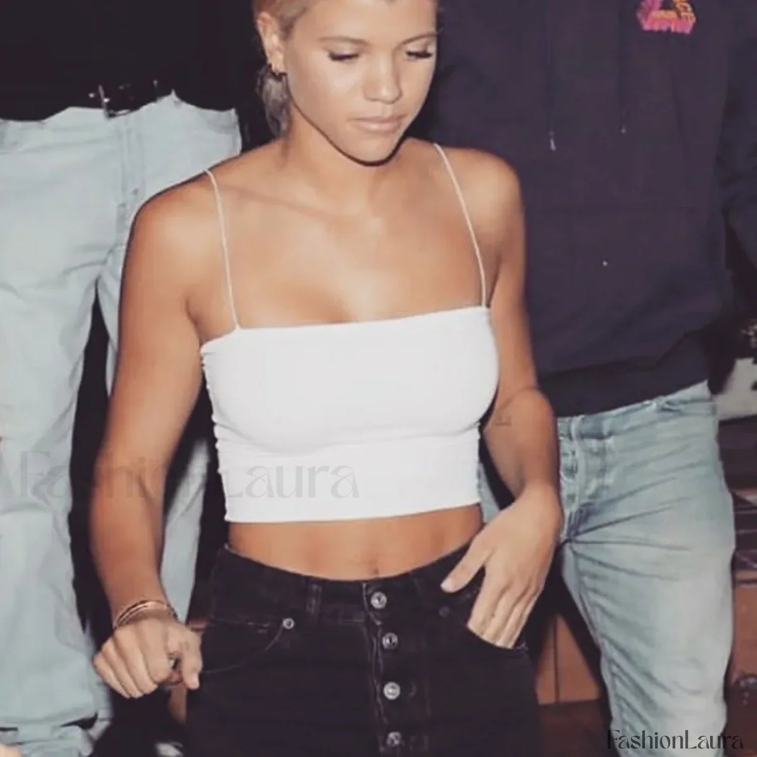 New Spaghetti Strap Bodycon Tube Crop Top