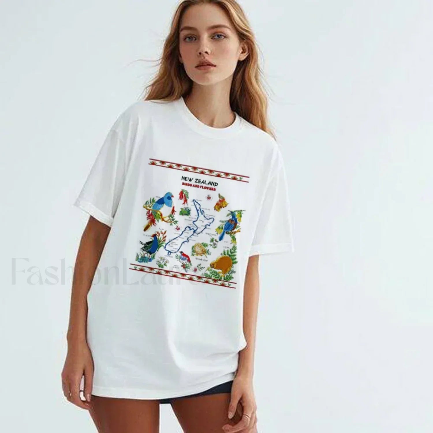 New Zealand Cartoon Summer Loose Casual T-Shirt