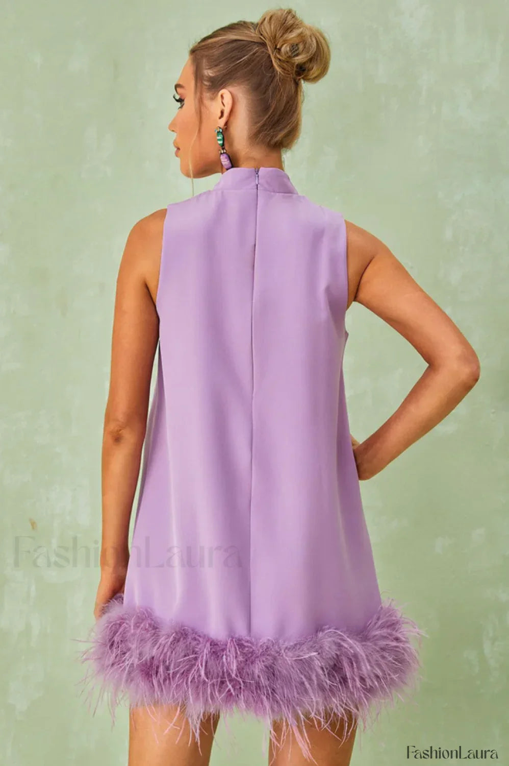 Nisha Feather Stylish Mini Dress