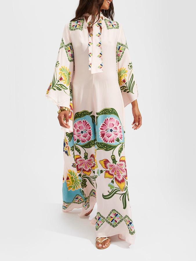 Floral High Neck Long Sleeve Maxi Dress 4