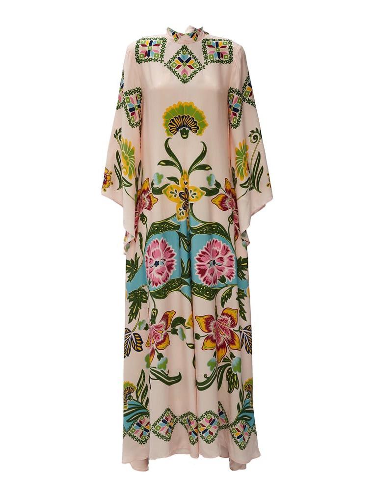Floral High Neck Long Sleeve Maxi Dress 3
