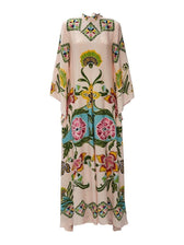 Floral High Neck Long Sleeve Maxi Dress 3
