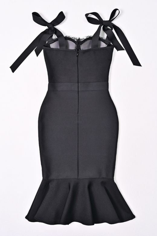 Nora Bandage Midi Dress - Classic Black