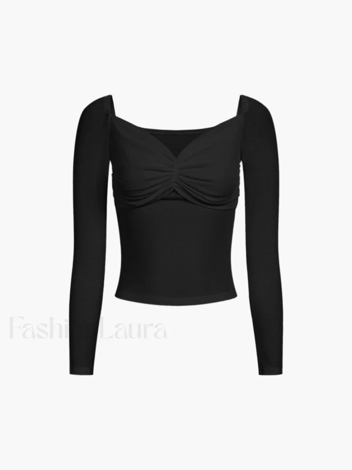 Nostalgia Ruched Graceful Long Sleeve Shirt
