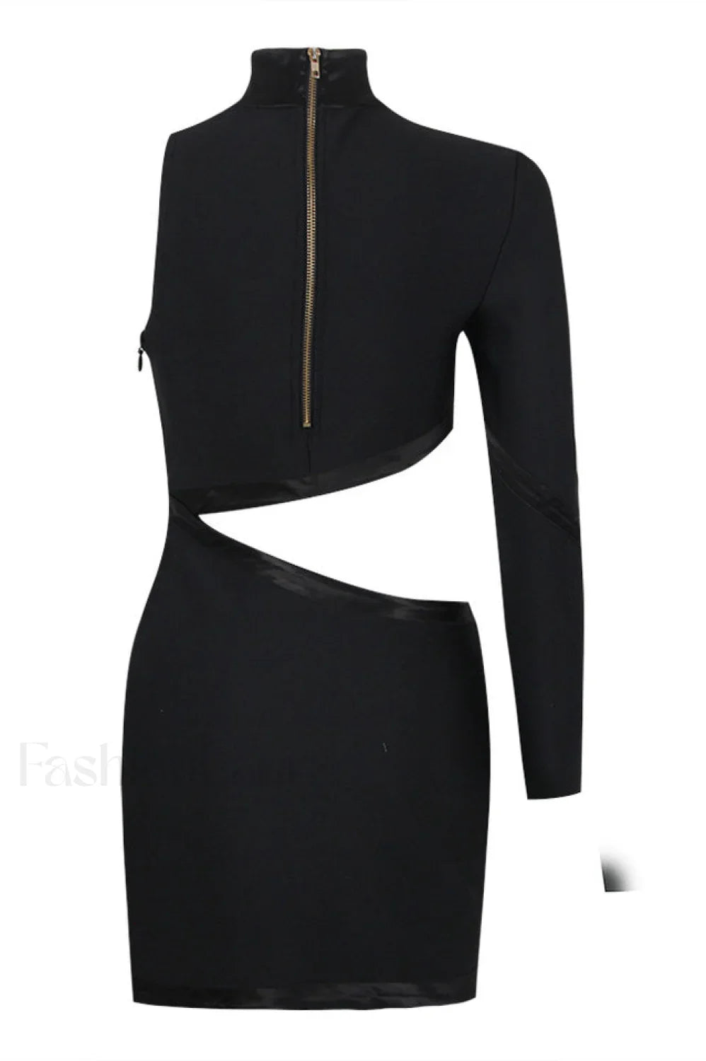 Nude One Shoulder Charming Cutout Bandage Dress