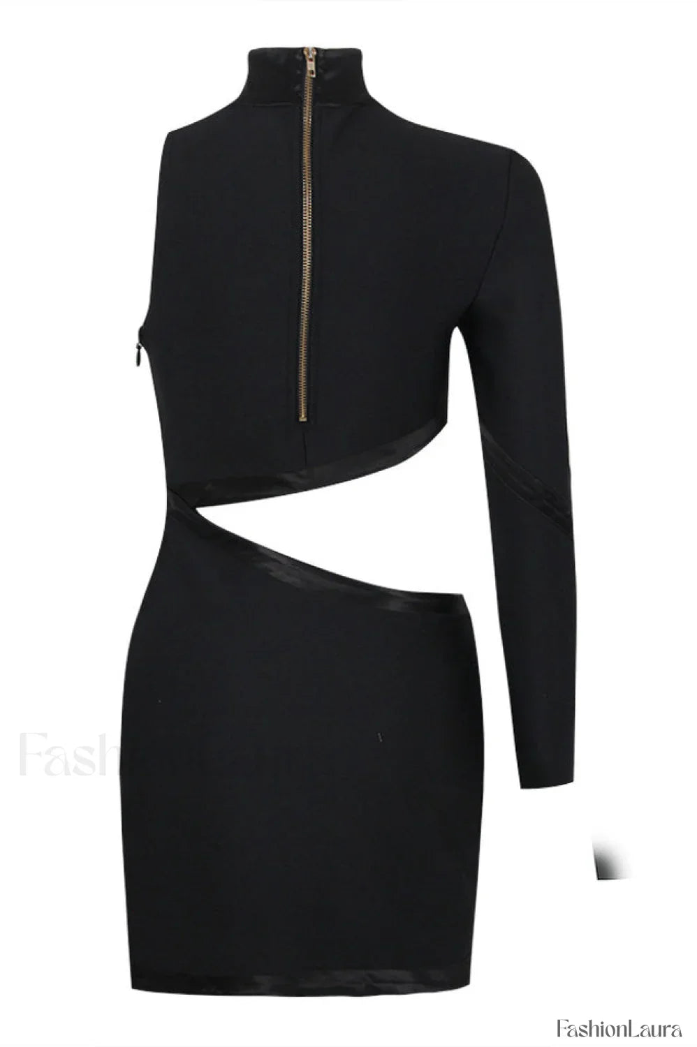 Nude One Shoulder Charming Cutout Bandage Dress