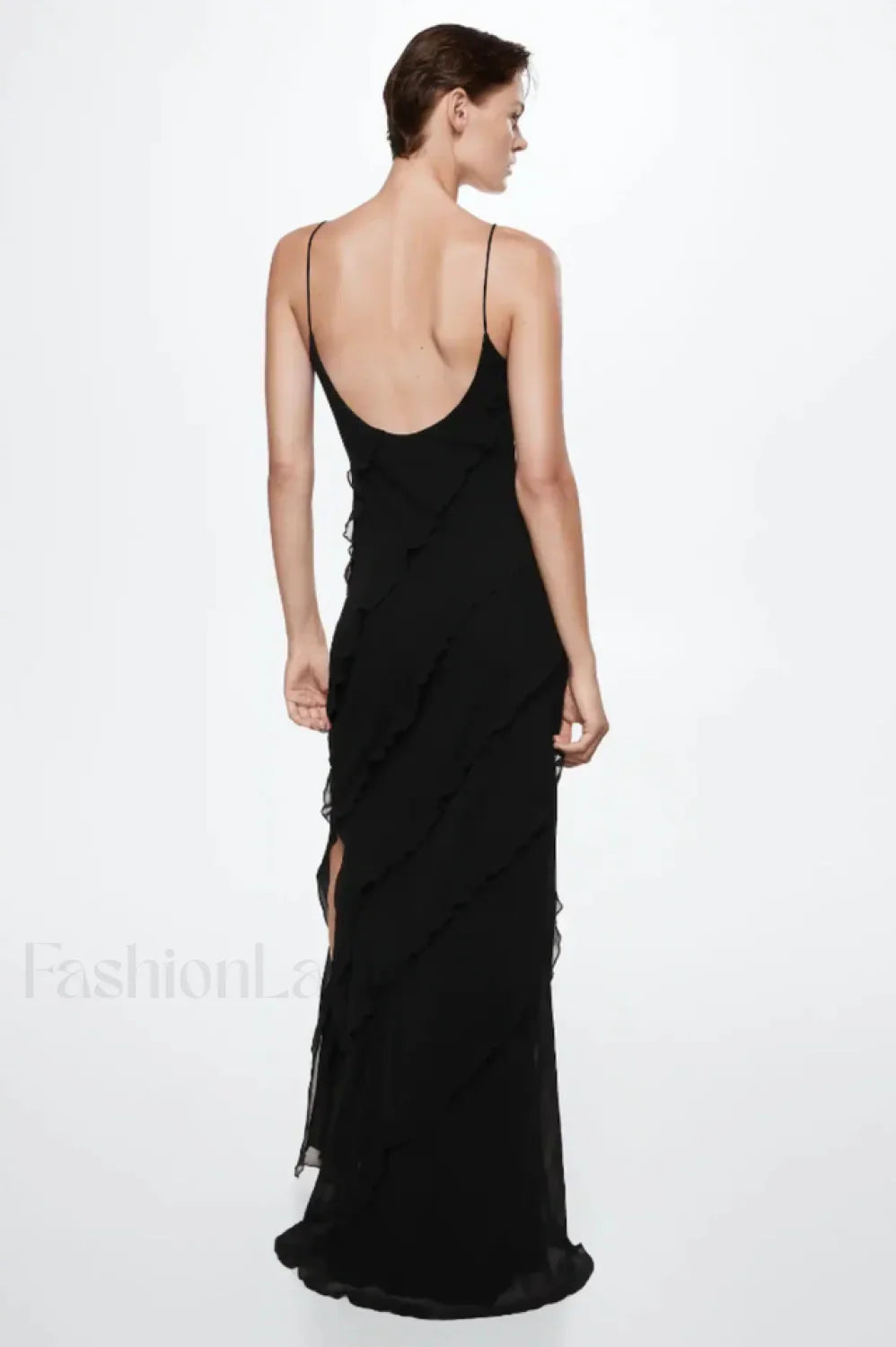 Ocean Waves Tiered Charming Ruffle Maxi Dress