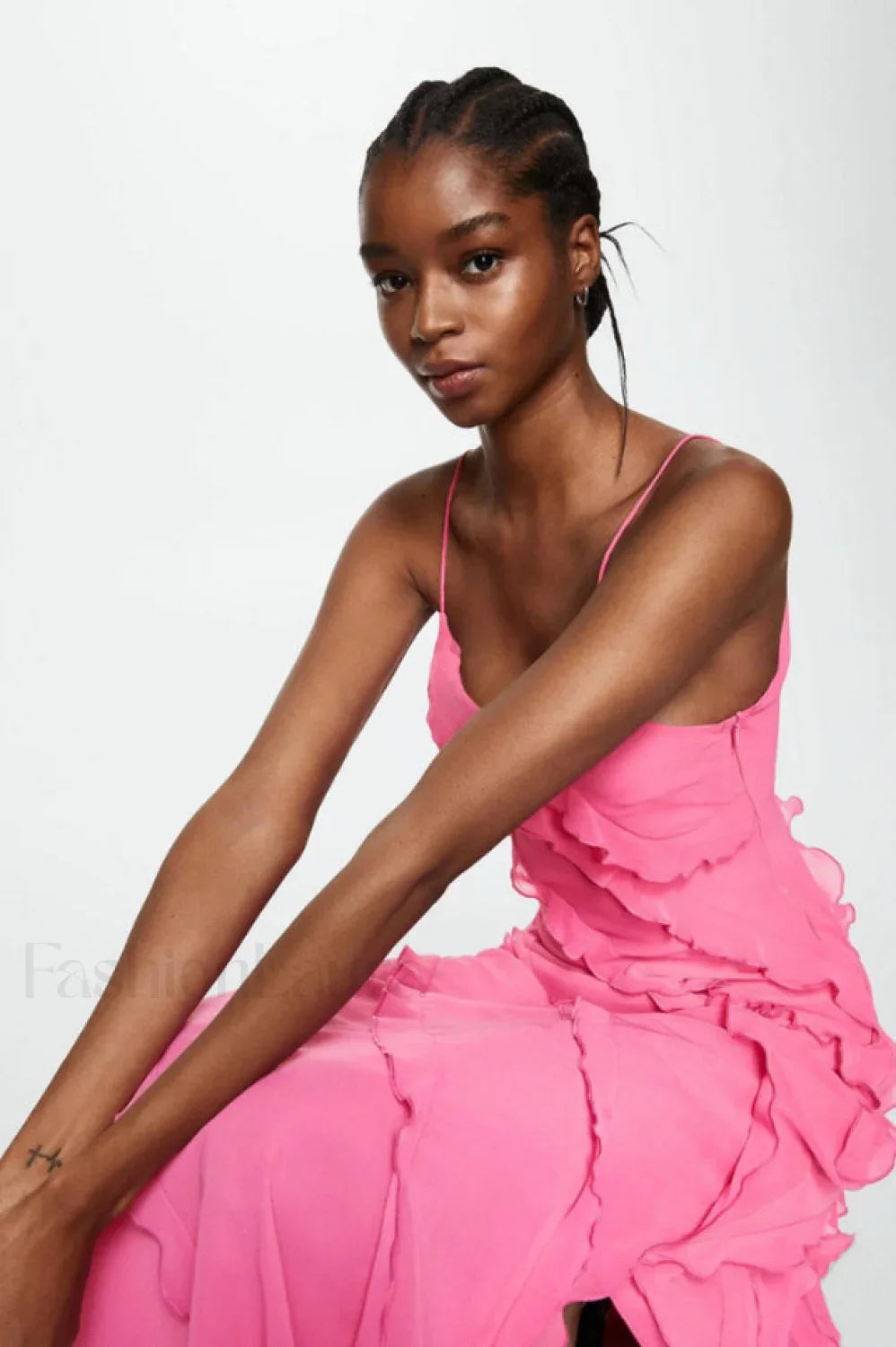 Ocean Waves Tiered Charming Ruffle Maxi Dress