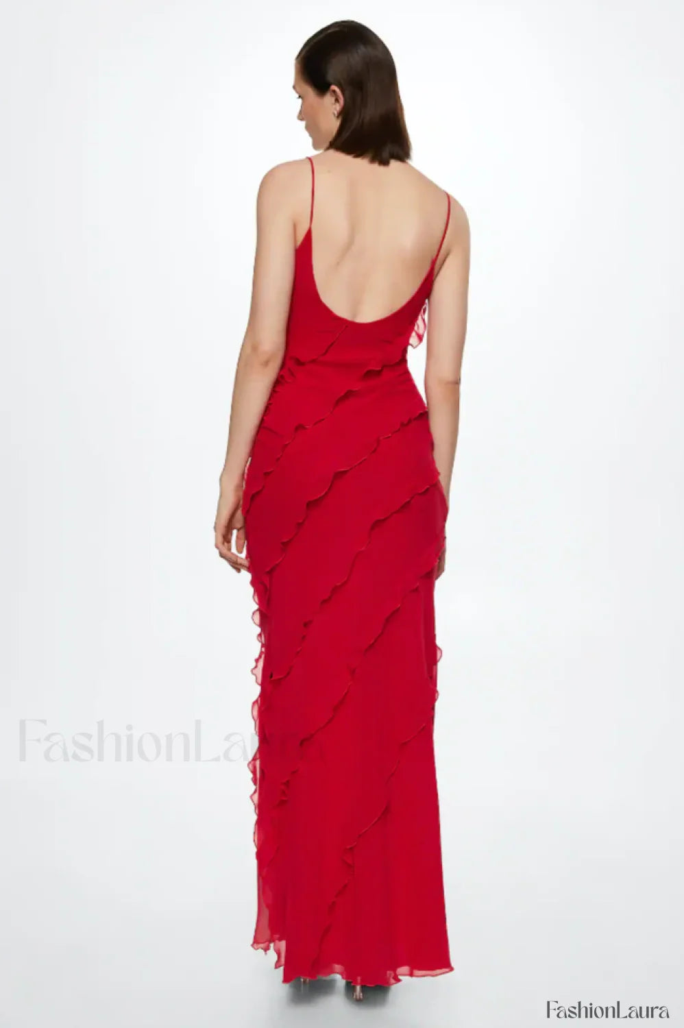 Ocean Waves Tiered Charming Ruffle Maxi Dress