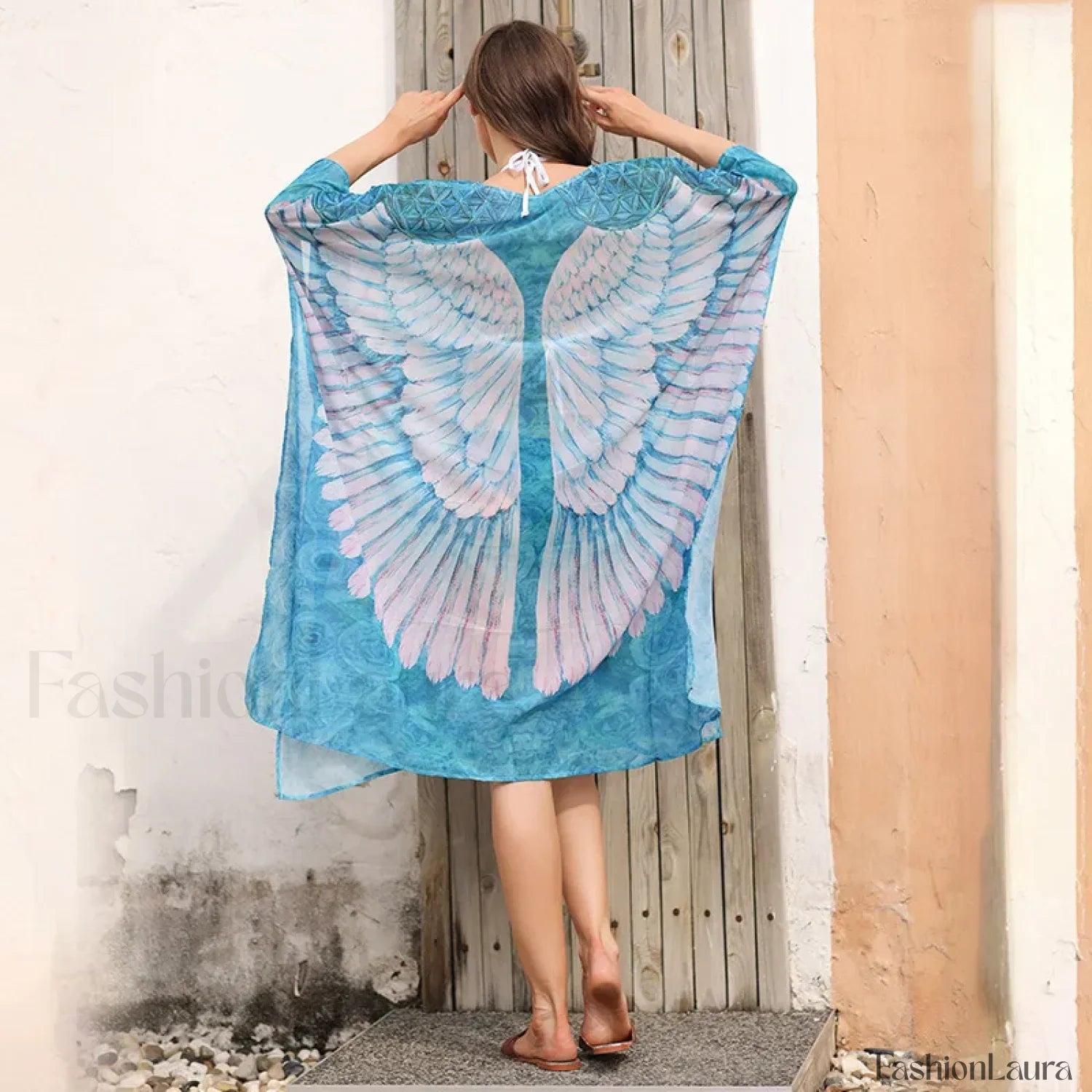 Ocean Wings Chiffon Kimono Cover Up