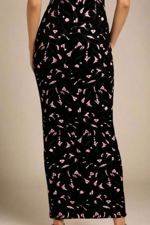 Odette Bodycon Lace Maxi Dress - Classic Black