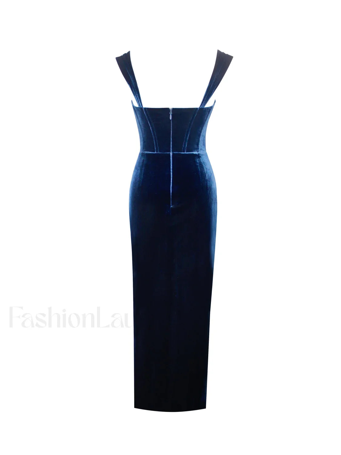 Odilia Teal Lace Charming Velvet Maxi Dress