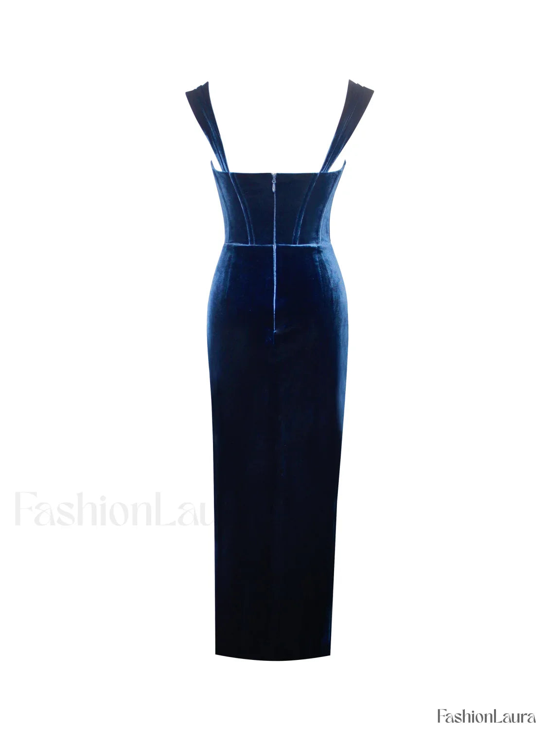 Odilia Teal Lace Charming Velvet Maxi Dress