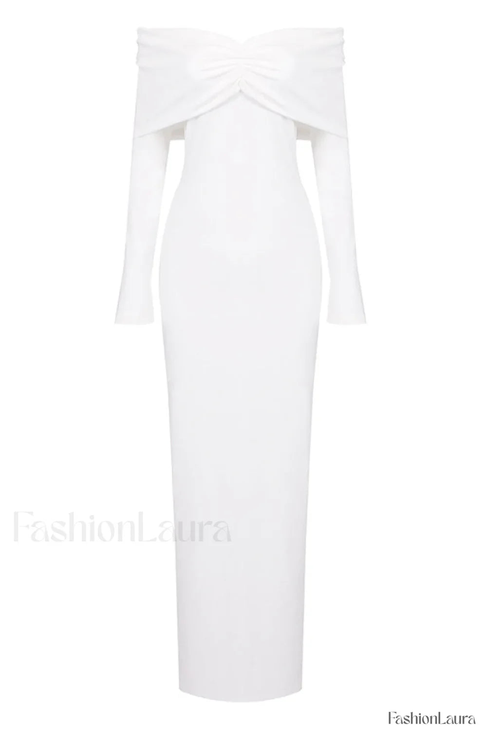 Off Shoulder Bodycon Charming Bardot Midi Dress