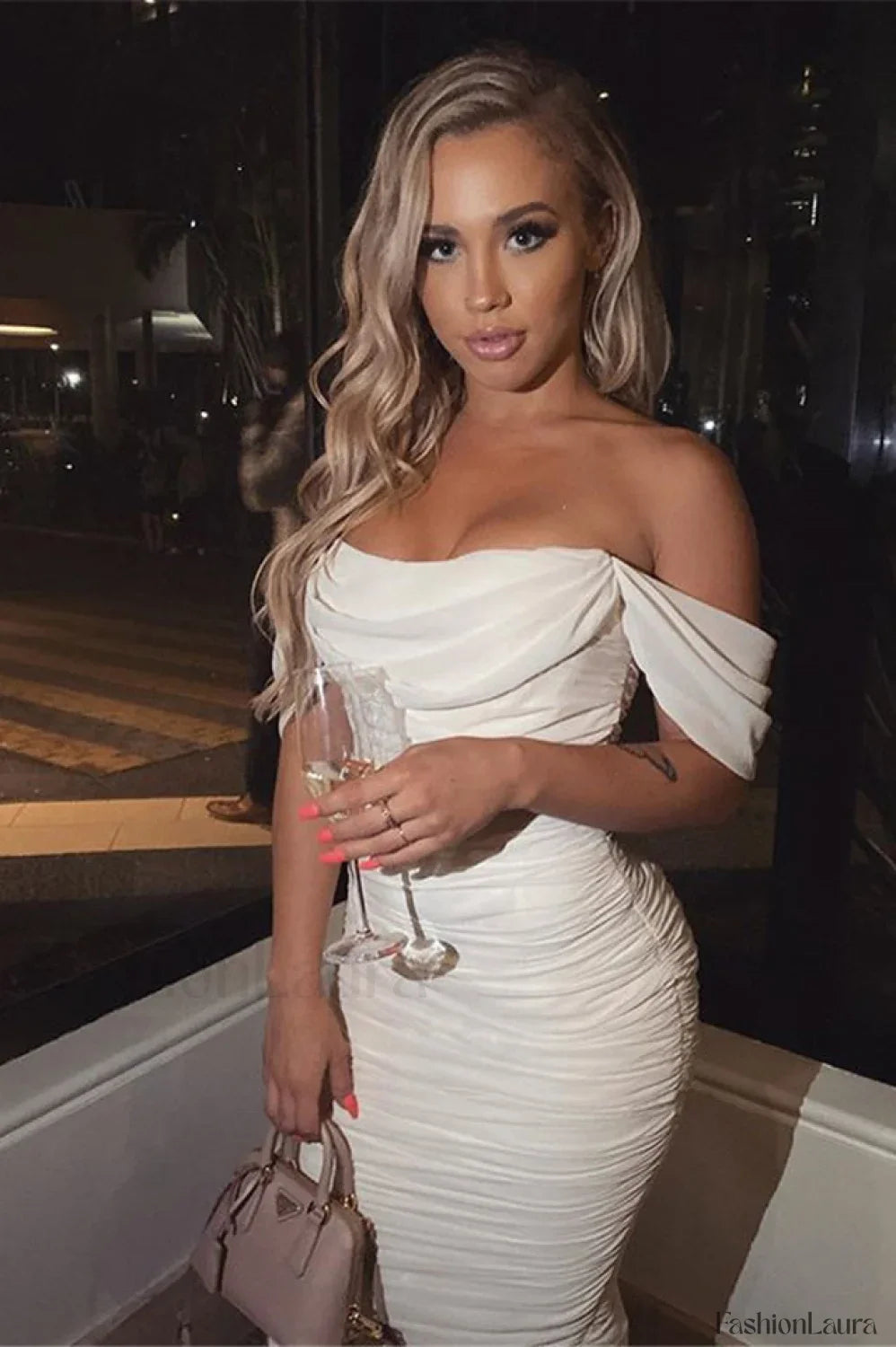 Off Shoulder Stylish Bodycon Dress
