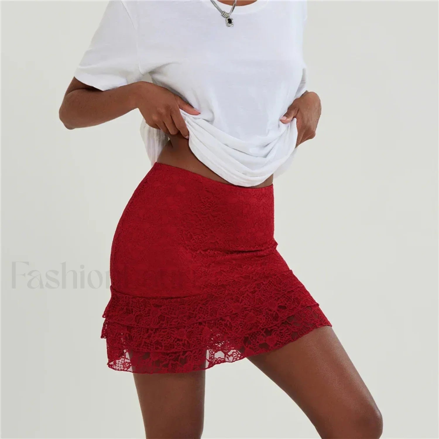 Office Lace High Waist Skirt