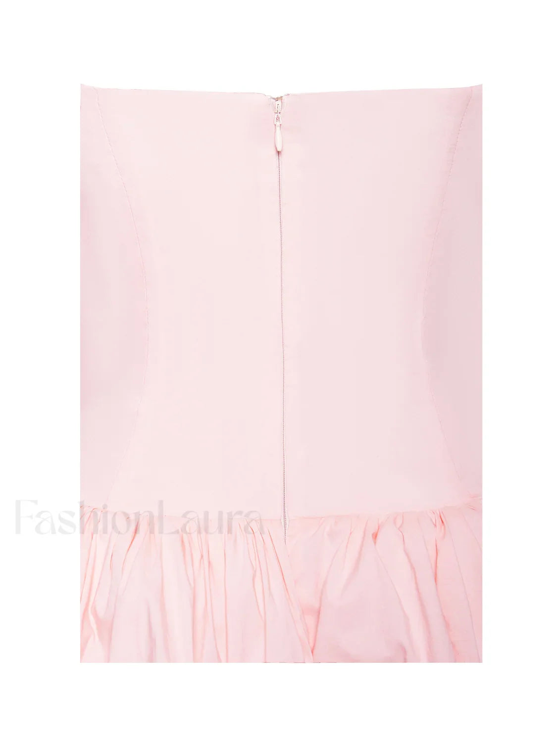 Oletta Pink Corset Strapless Graceful Bubble Hem Mini Dress