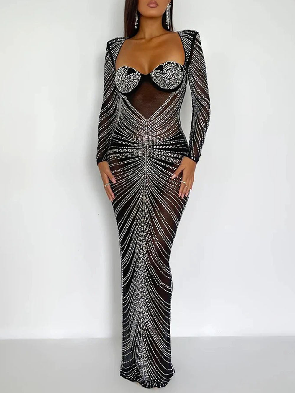 Olive Bodycon Maxi Dress - Fashion Pov