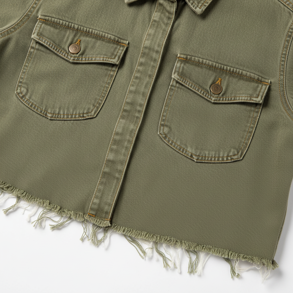 Stylish Relaxed Denim Blouse with Button Details and Soft Fabric
