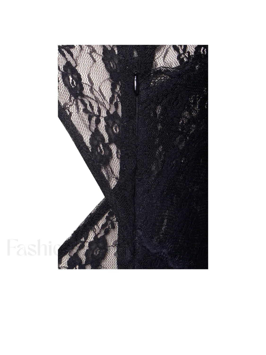 Omaira Black Lace Charming Long Sleeve Ruffle Dress