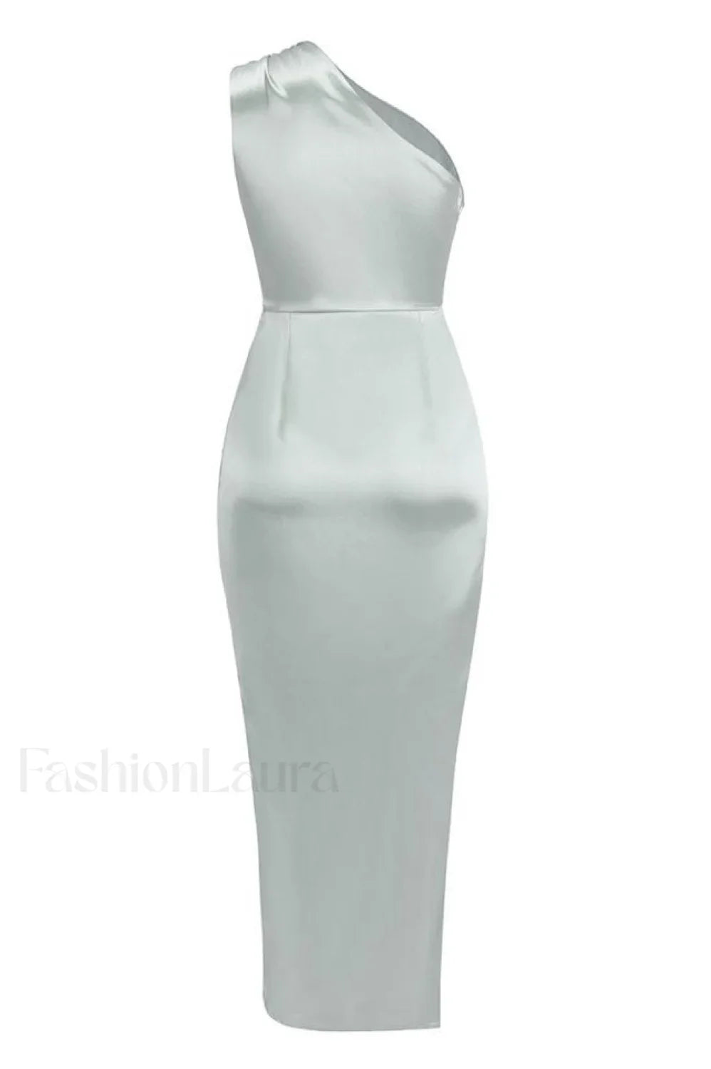 One Shoulder Sleeveless Charming Side Slit Dress