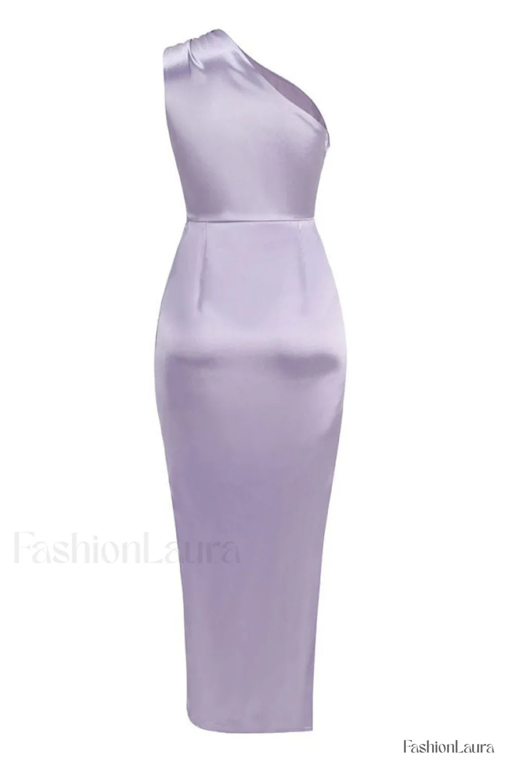 One Shoulder Sleeveless Charming Side Slit Dress