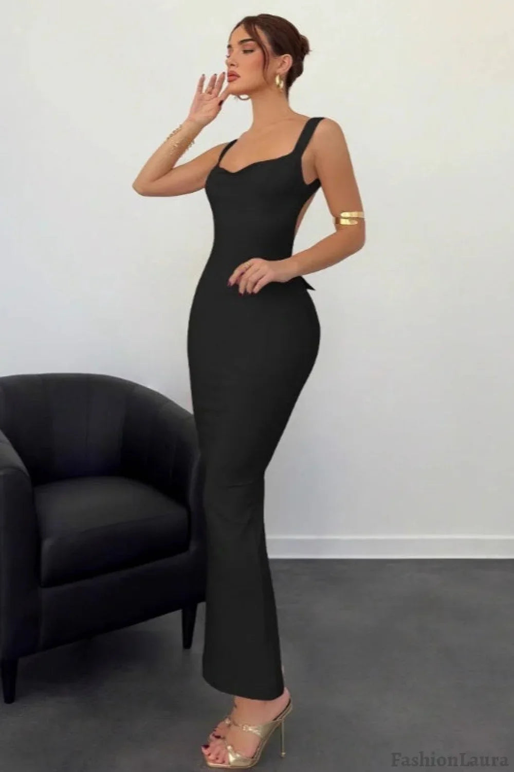 Open Back Bow Cocktail Dress