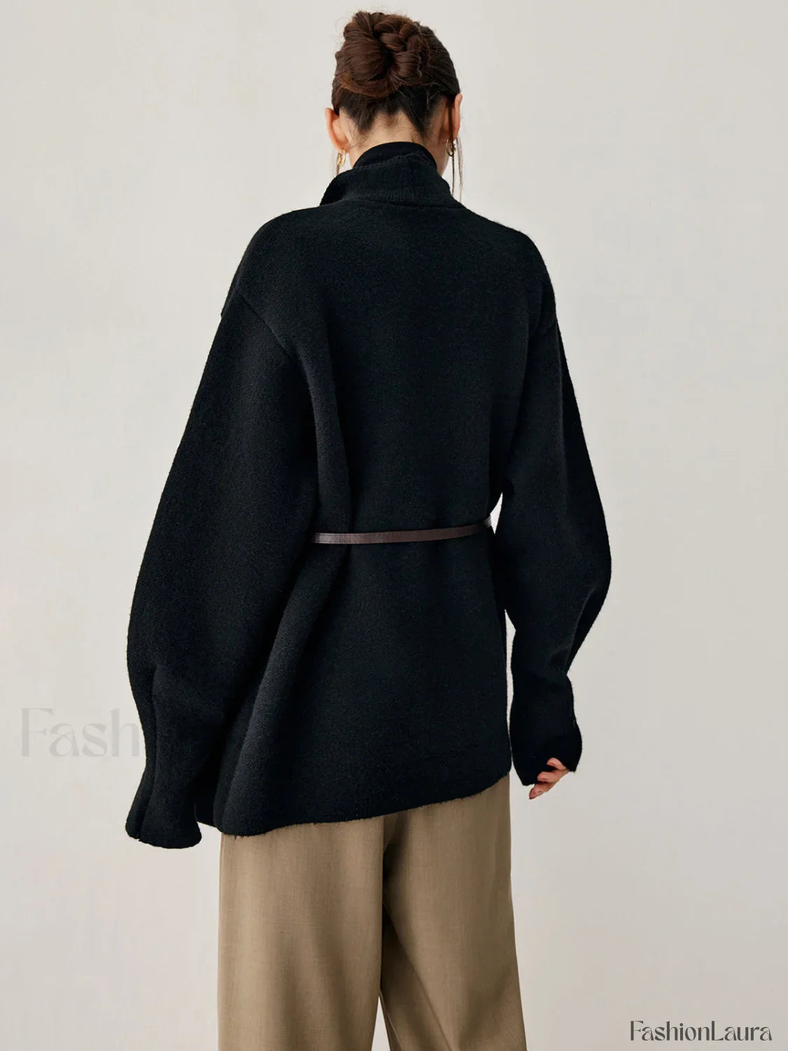 Open Collar Graceful Kimono Cardigan