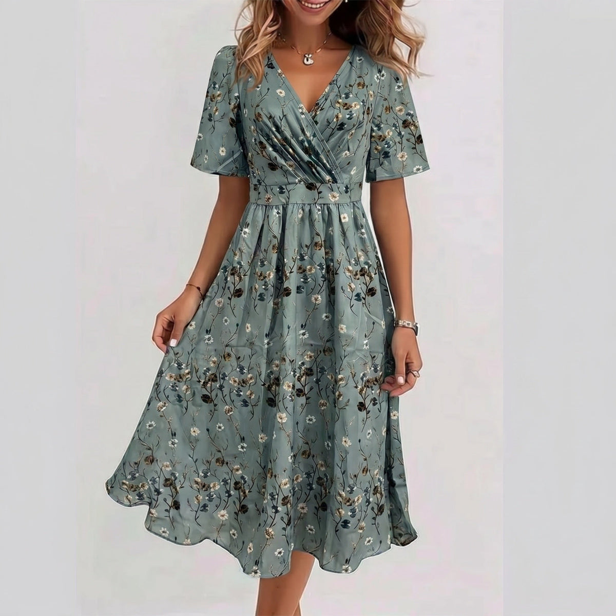 LAVINA™ – Vibrant Boho Midi Dress
