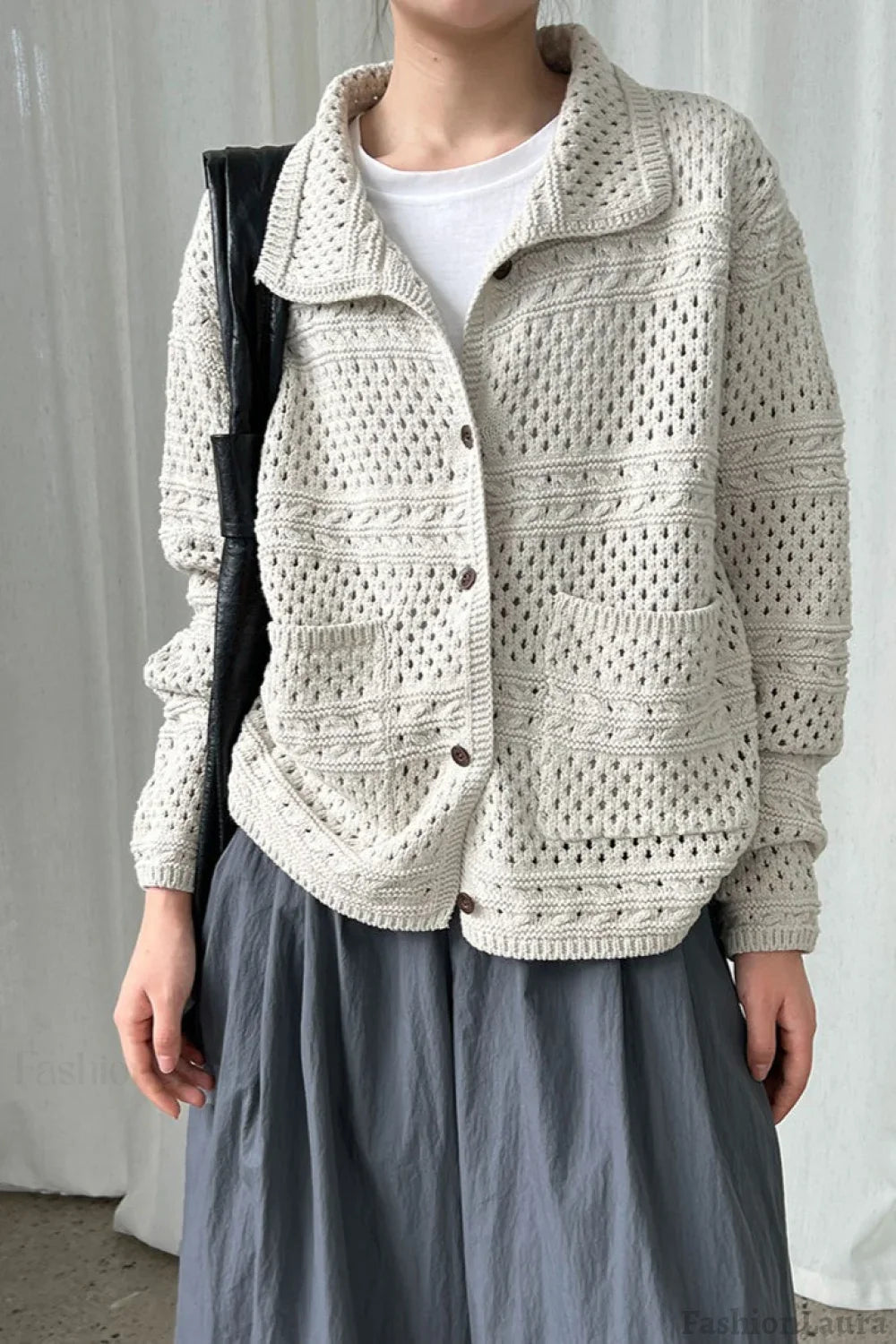 Openwork Knit Cardigan