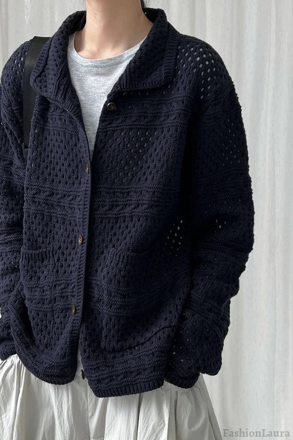Openwork Knit Cardigan