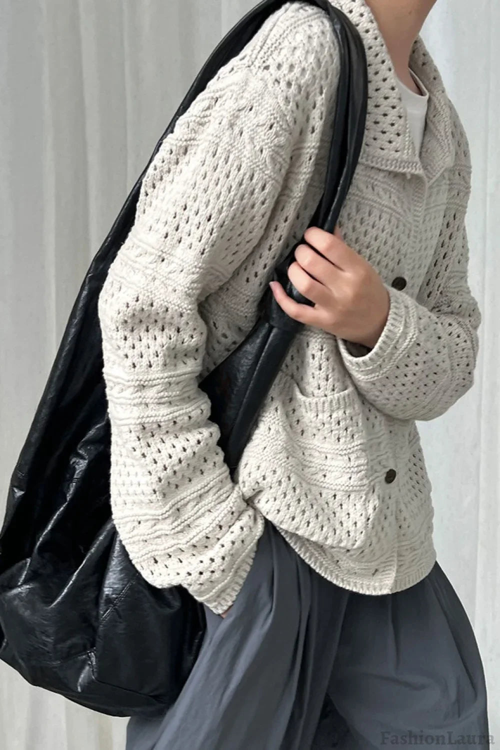 Openwork Knit Cardigan