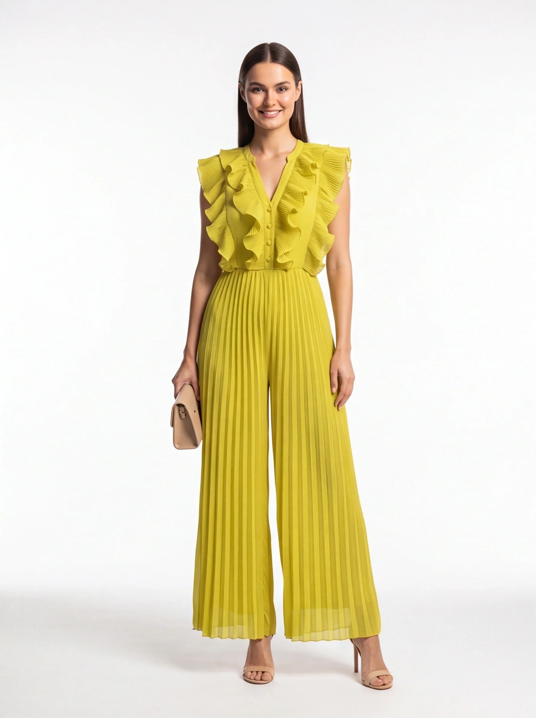 Lightweight Wide-Leg Jumpsuit with Pockets