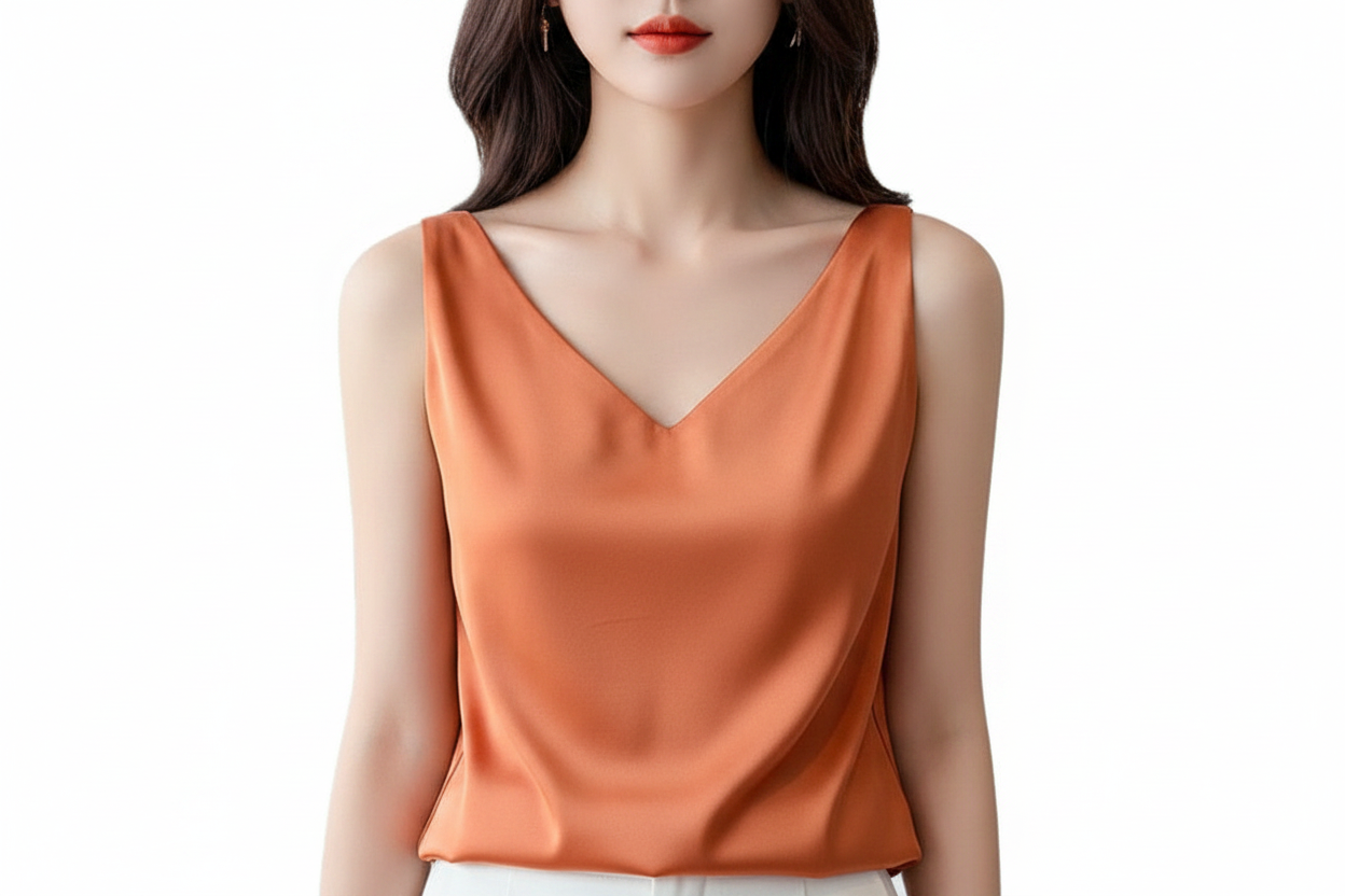 Chic Lightweight Draped Tank Top with Elegant Flow and Versatile Style - Jamota