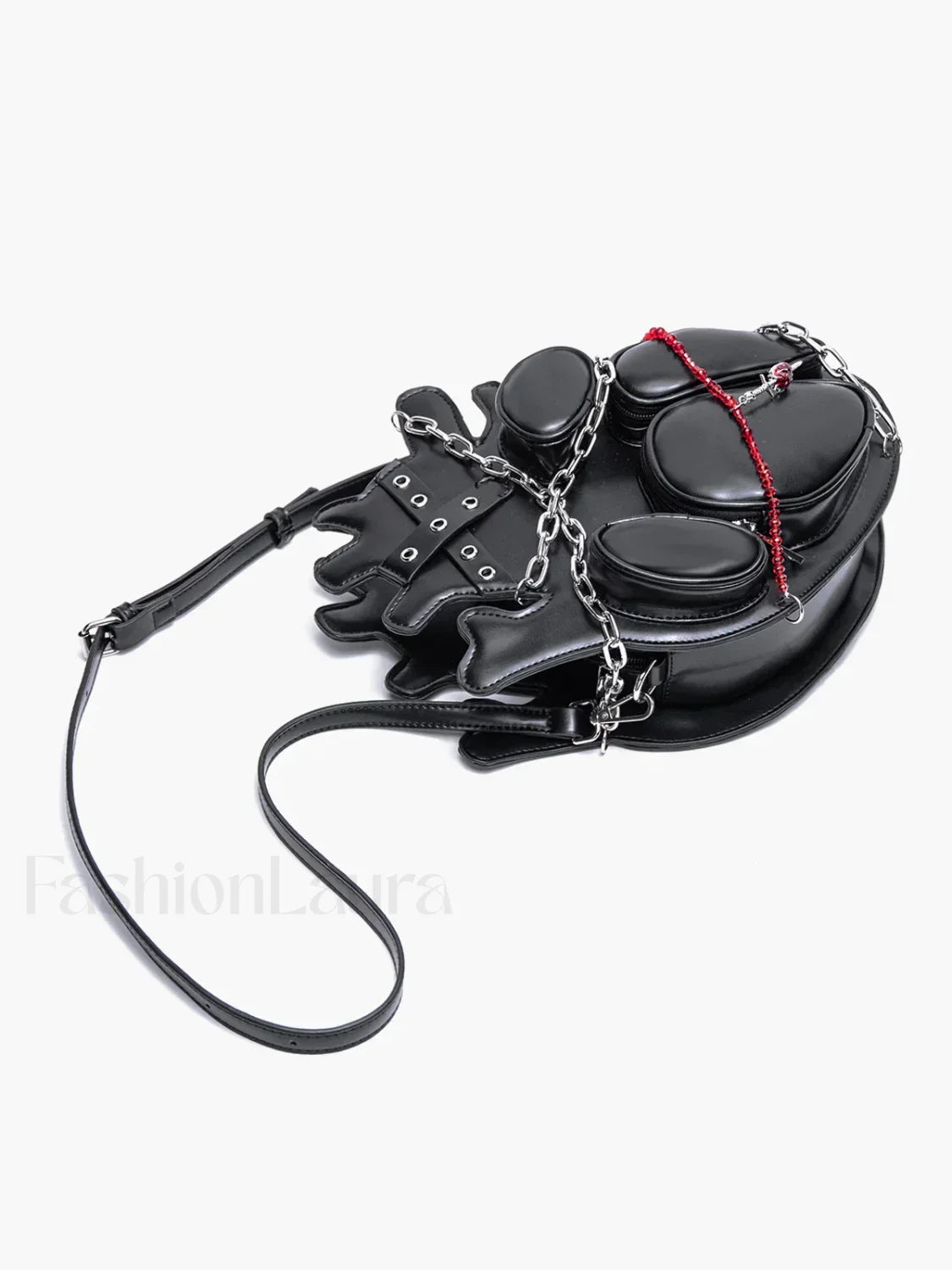 Original Metal Binding Shoulder Dark Sexy Style Heart Punk Chain Gothic Bag