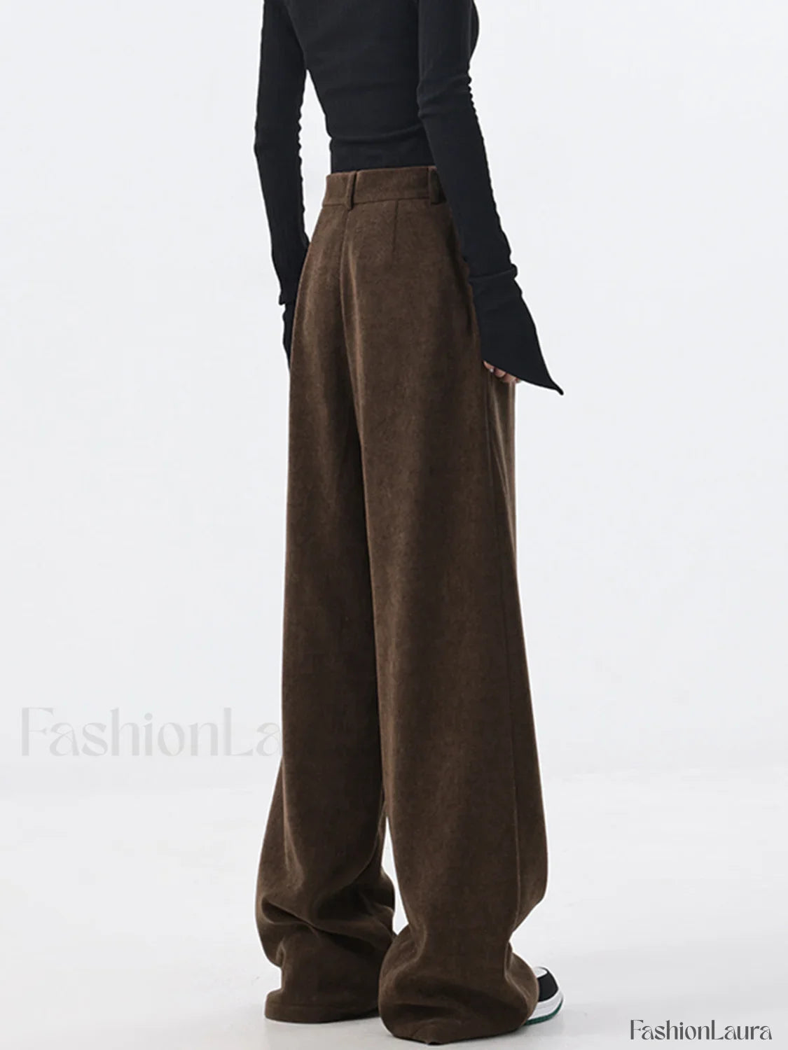 Oversized Corduroy Pleated Trendy Wide Leg Pants
