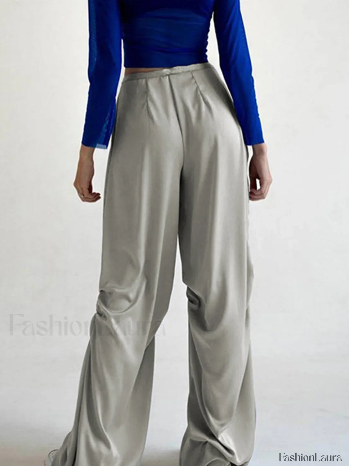 Oversized Satin Graceful Wide Leg Pants