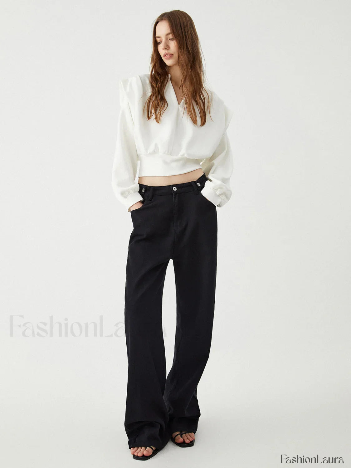 Oversized Solid Graceful Long Sleeve Blouse